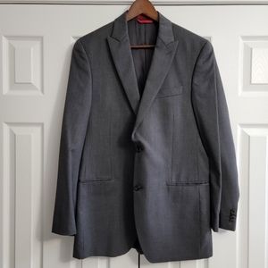 Alfani Men's Blazer Dark Gray 2 Button Contemporary Fit Size 40L